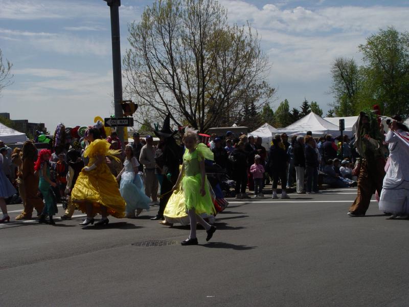 Disney characters turning a corner